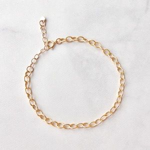 Cable chain bracelet 14k gold filled